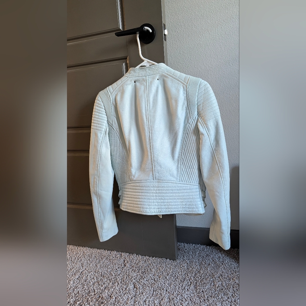 Barbara Bui Mint Green 100% Leather Jacket - Picture 2 of 14